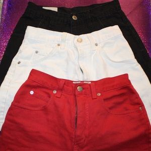 Limited Red Vintage Mom Jean Shorts